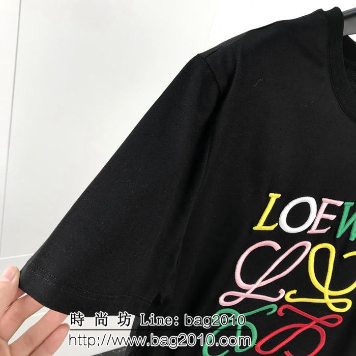 Loewe羅意威 19ss早春新款短袖 精密彩虹刺繡圖案 定制原版純棉面料 高版本男女同款 ydi2026
